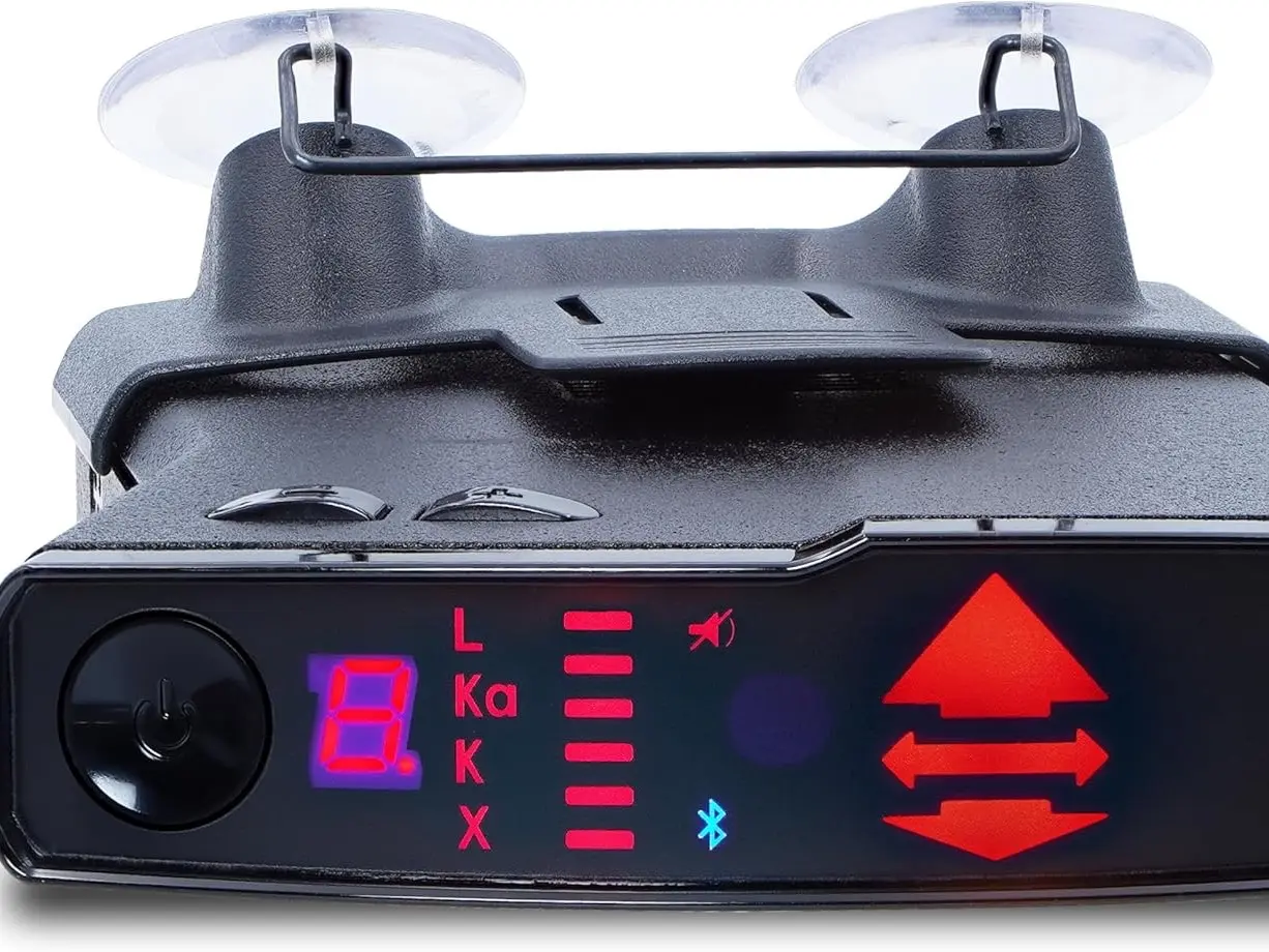 Gen2 Long-Range Bluetooth Radar Detector with Military-Inspired CHIRP Technology, Advanced K-Verifier Filtering & Ka/K Band Detection