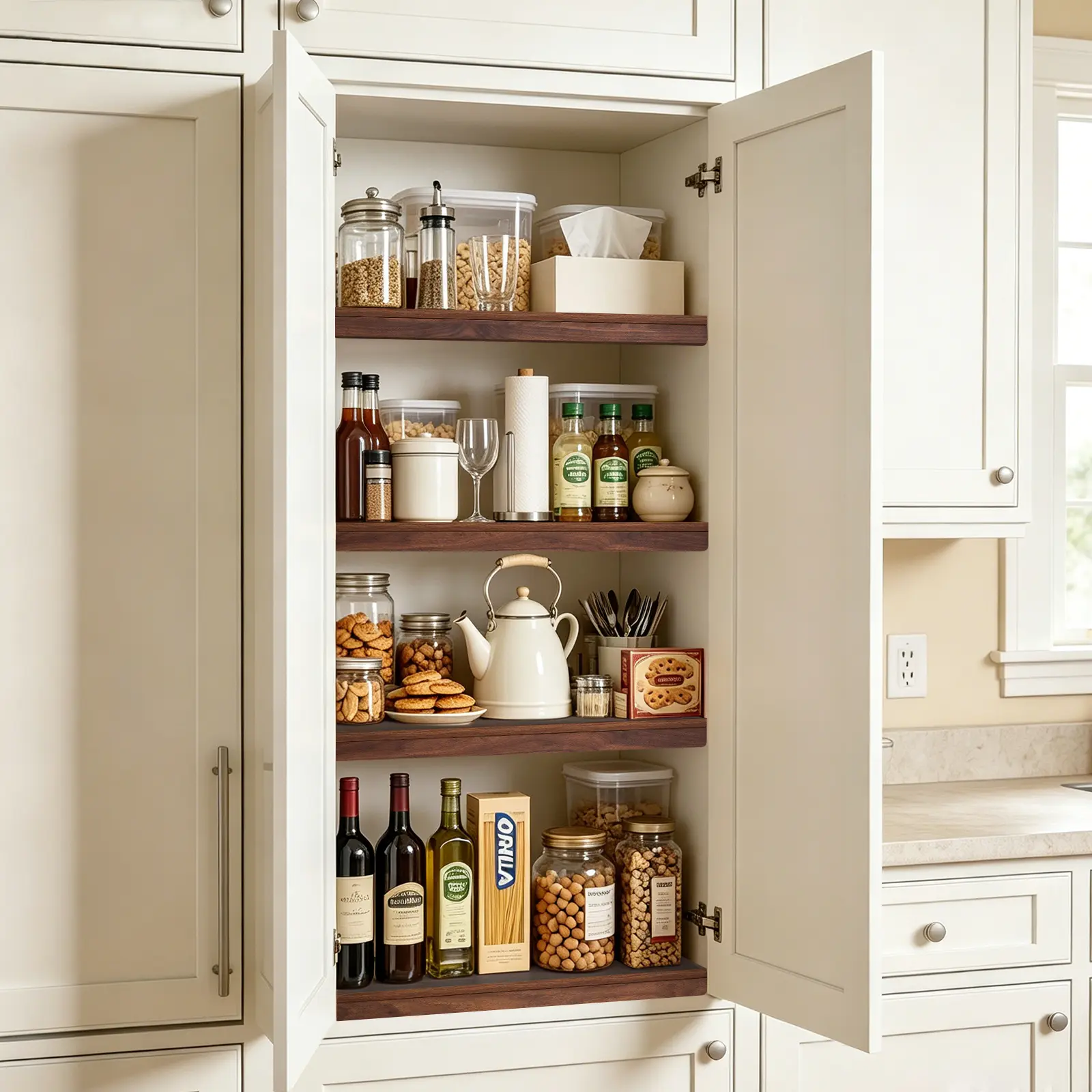 Kaboon Shelf Cover Rack Covers for Pantry, Closet (4pcs)