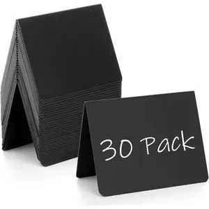 30 Pack 4 x 3 Inches Mini Chalkboard Signs,  Labels, Retail Display, Small Chalkboard Labels for Retail Display, Special Events, Party Buffet