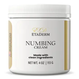 ETADERM 5% Lidocaine Tattoo Numbing Cream 4oz – Max Strength, Fast-Acting Pain Relief for Tattoos, Waxing, Microneedling & Piercing – Fragrance-Free, Cruelty-Free Formula