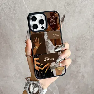 Brown Aesthetic Magnetic Snap Case for iPhone 17/16 Pro Max 15 Pro 14 13 12 Mini 11 XR XS Plus SE Shockproof Slim Protective Cover