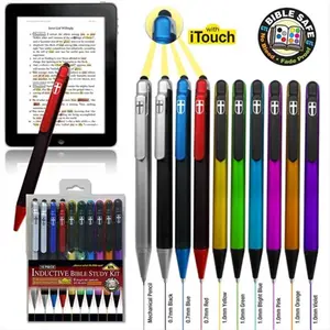 212 MAIN 10-Piece Inductive Bible Study Kit - G T Luscombe Co DIY Woodwork Accessory with Colorful Tips, Cross Print, Itouch Stylus for Toys & Hobbies Enthusiasts, 10-Pieces