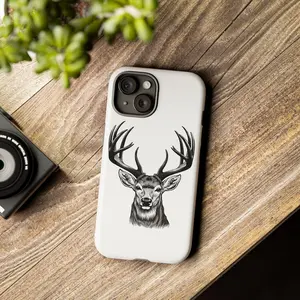 Phone Case, Durable Deer Hunting Wildlife Tough Protective Cover, Buck Hunter Gift, Outdoor Sportsman Gear, Camo Phone Accessories