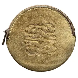 Pre-owned Louis Vuitton Suede Small Leather Goods Leather Coin Case