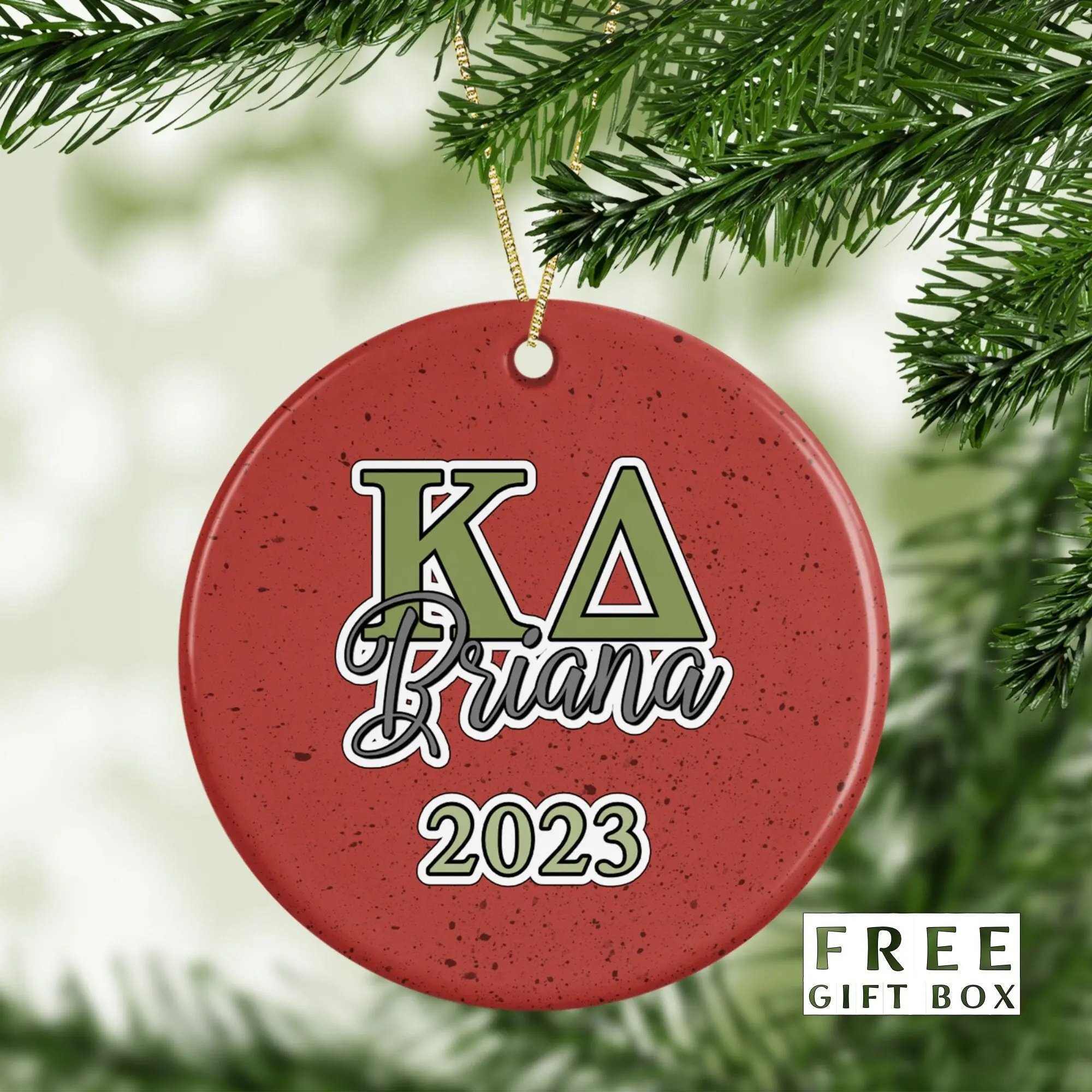 Kappa Delta Sorority Ornament: Custom College Merch for Big Little Sorority Gifts