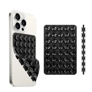 Multifunctional Dual-Sided 40-Count Suction Cup Holder, Strong Adhesive Phone Mount, Non-Slip Silicone Suction Cups, One Pack, Smartphone