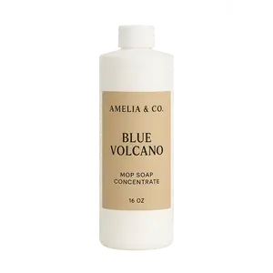 Amelia & Co Blue Volcano Mop Soap Concentrate - 16 Oz Eco-Friendly Floor Cleaner for Tile Vinyl Laminate Hardwood Streak-Free Shine - High Concentration Formula Safe for All Floor Types - Household