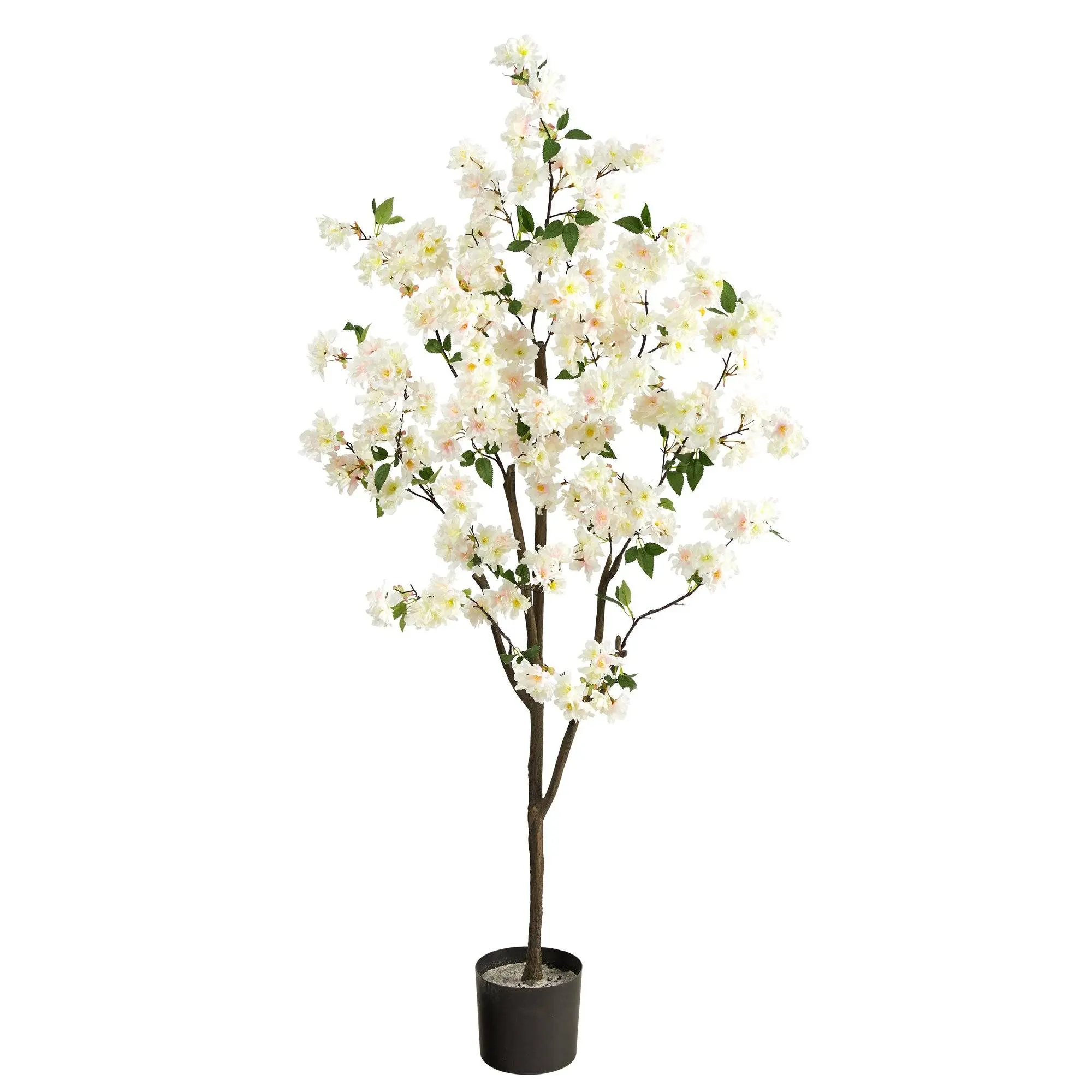 6' Synthetic Decorative Cherry Blossom Tree, Indoor Home Decor Plants for Kitchen & Room Accent