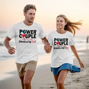 Power Couple Powered by God Shirt, Valentines Day Shirt,His and Her T-Shirt,Anniversary Shirt,Matching Couple Outfit,Couple Shirt,Love Shirt