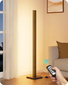 Mid Century Modern Floor Lamp with Remote, Dimmable  LED Corner Lamp, Minimalist Standing Mood Lighting for Living Room, Bedroom, Office, 7 Color Temperature 2700K~6000K, 48.43"