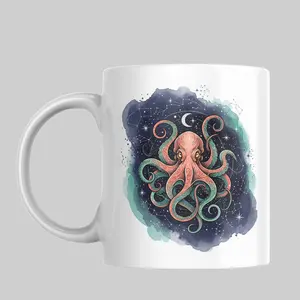 Mystical Octopus Mug – “Oracle of the Deep” Ocean-Inspired Cup ceramic