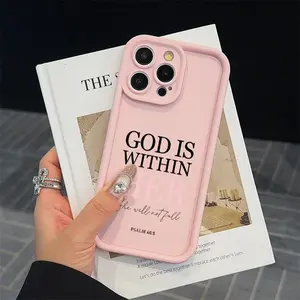 Letter Pattern Phone Case for iPhone 11/12/13/14 Pro Max/15 Pro/16 Plus, Shockproof Soft Shell Protection, Stylish Mobile Cover Casing