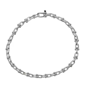 Pre-owned Tiffany & Co. Sterling Silver 925 (Ag925) Small Leather Goods TIFFANY&Co. HardWear Micro Link Silver Bracelet