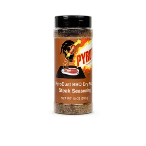 PyroDust BBQ Dry Rub Steak Seasoning  10oz – Pepper Forward Rub for Ribeye, Grilling & Cast Iron