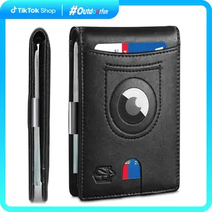 Zitahli Leather Slim Wallet with Money Clip RFID Blocking For Men Card Holder Gift Box included Cartera Para Hombre Outdoorfun