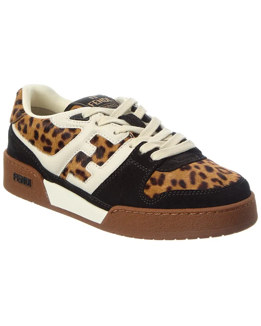 FENDI Match Haircalf & Suede Sneaker