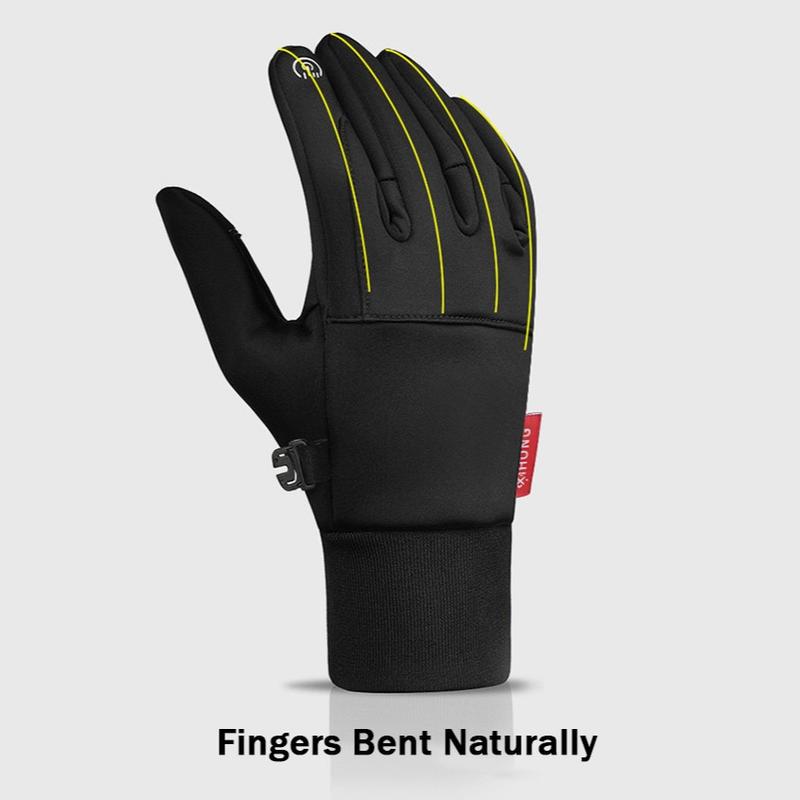 Winter Thermal Gloves, Water-resistant Design Thin Fleece Lined Warm Touchscreen Windproof Compatible Outdoor Sports Essentials, Warm Winter Gloves - For Outdoor Cycling, Driving, Running, Hiking, Great Valentine’s Day Gift - Nice Holiday Present