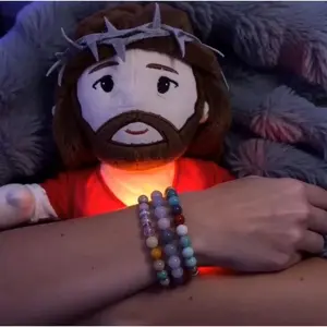 Finding Jesus - Calming Sleep Breathing Doll Plush Toy Soothing Stuffed Doll, Stress Relief