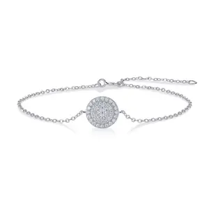 Fortune Disc Pavé Moissanite Bracelet