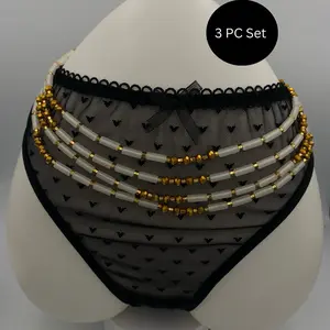 Subtle Glow-in-the-Dark TikTok Waist Beads – Variety of Styles – African Waist Jewelry – Tie-On (45”-50”) – Add to Cart, Buy Now – Price Per 3 PC Waist Bead Set