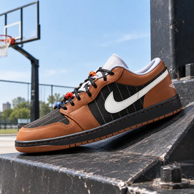 Jordan 1 Low SE Black Sail Light British Tan Men's IR7560-010 New Sneakers