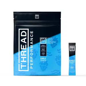 Thread Performance Daily Hydration for Teen Athletes - Potassium-First Hydration with Magnesium, Trace Minerals & B6 B12 - Sugar-Free Electrolyte - 15 Stick Packs
