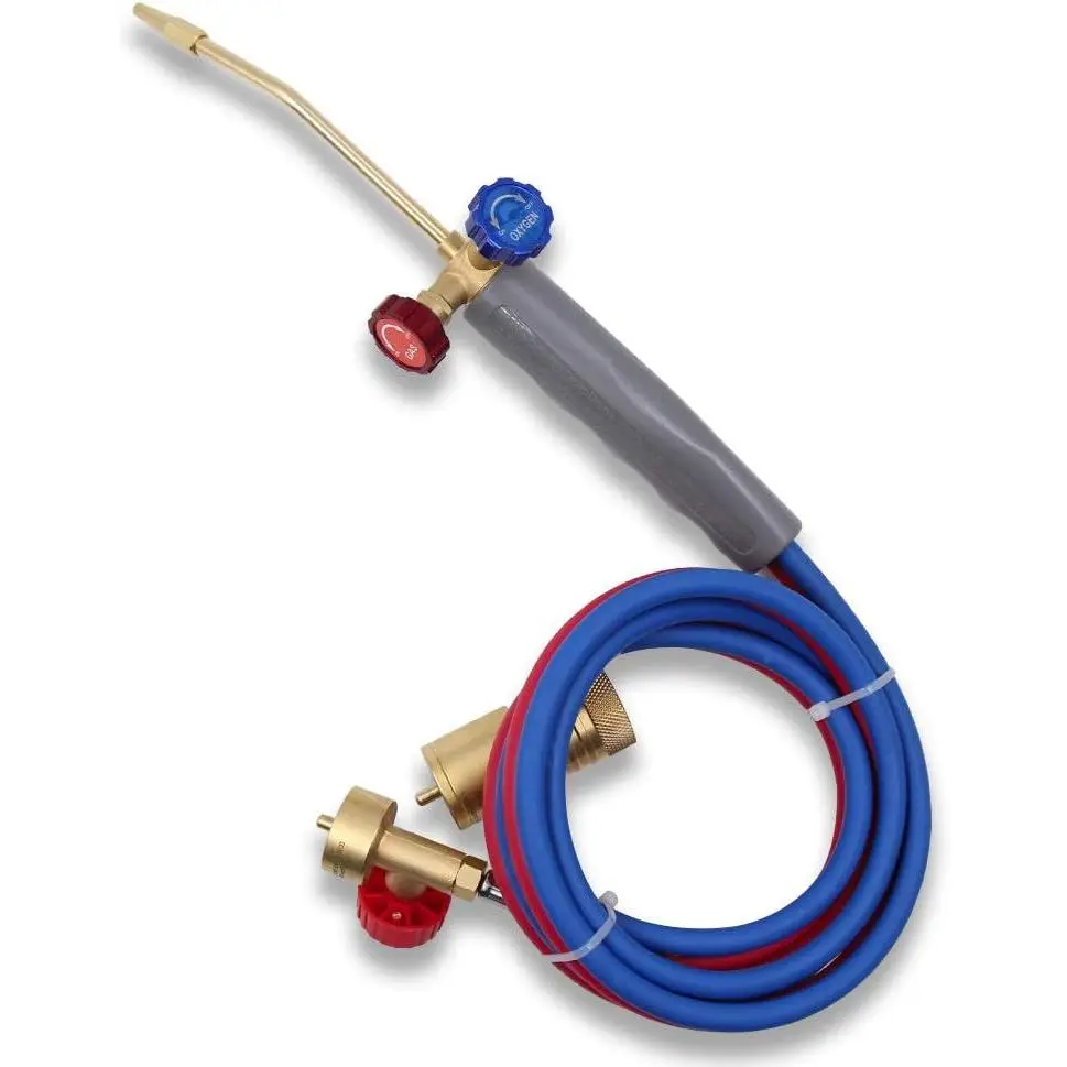Brass Dual Fuel Welding Torch - Oxygen-Compatible Tool for Welding, Brazing, Soldering with MAPP/Propane Compatibility