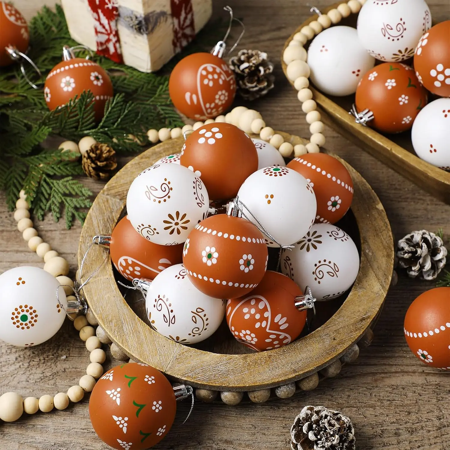 30 count Mexican Christmas Ornaments Cielito Lindo Party Decor 2.36'' Platos De Barro Mexicanos Tree Balls Terracotta Talavera Christmas Decor  Mexico Ornaments for Xmas  Shower