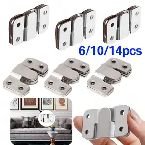 6/10/14 Pcs DIY Photo Frame Hanging Clips, Metal Picture Display Hooks, Wall Mounting Hardware Accessories, Home Decor Essentials
