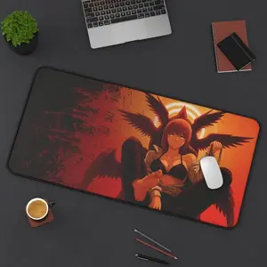 Premium Anime Girl Mousepad | Makima Mouse Pad | Chainsaw Man Desk Mat | Large Anime Aesthetics Desk Pad | Gaming Desk Accessories