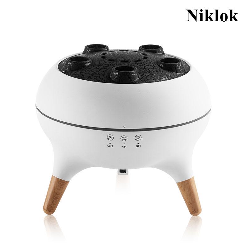 Niklok Dynamic Jellyfish Aroma Diffuser 250ML Ultrasonic Aromatherapy with 7-Color Lights & Remote Control for Home Bedroom Office Hotel White