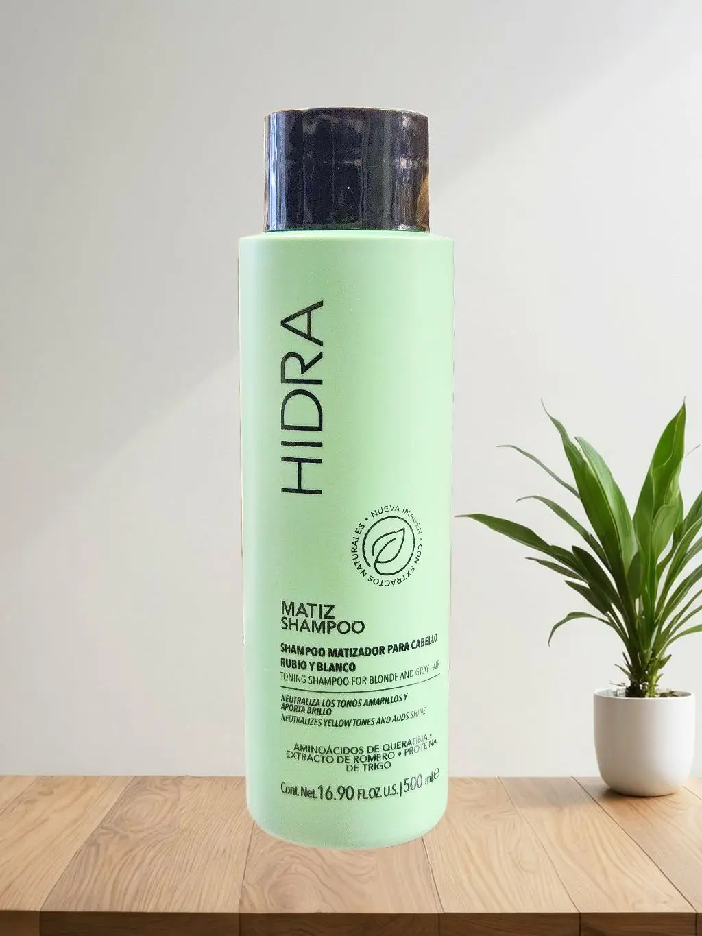 HIDRA Matiz Neutralizing Shampoo for Blonde & Gray Hair, Anti-Yellow Toning Haircare Cleanser, Anti-Fade & Alcohol-Free, For All Hair Types, 16.90 fl oz, Single