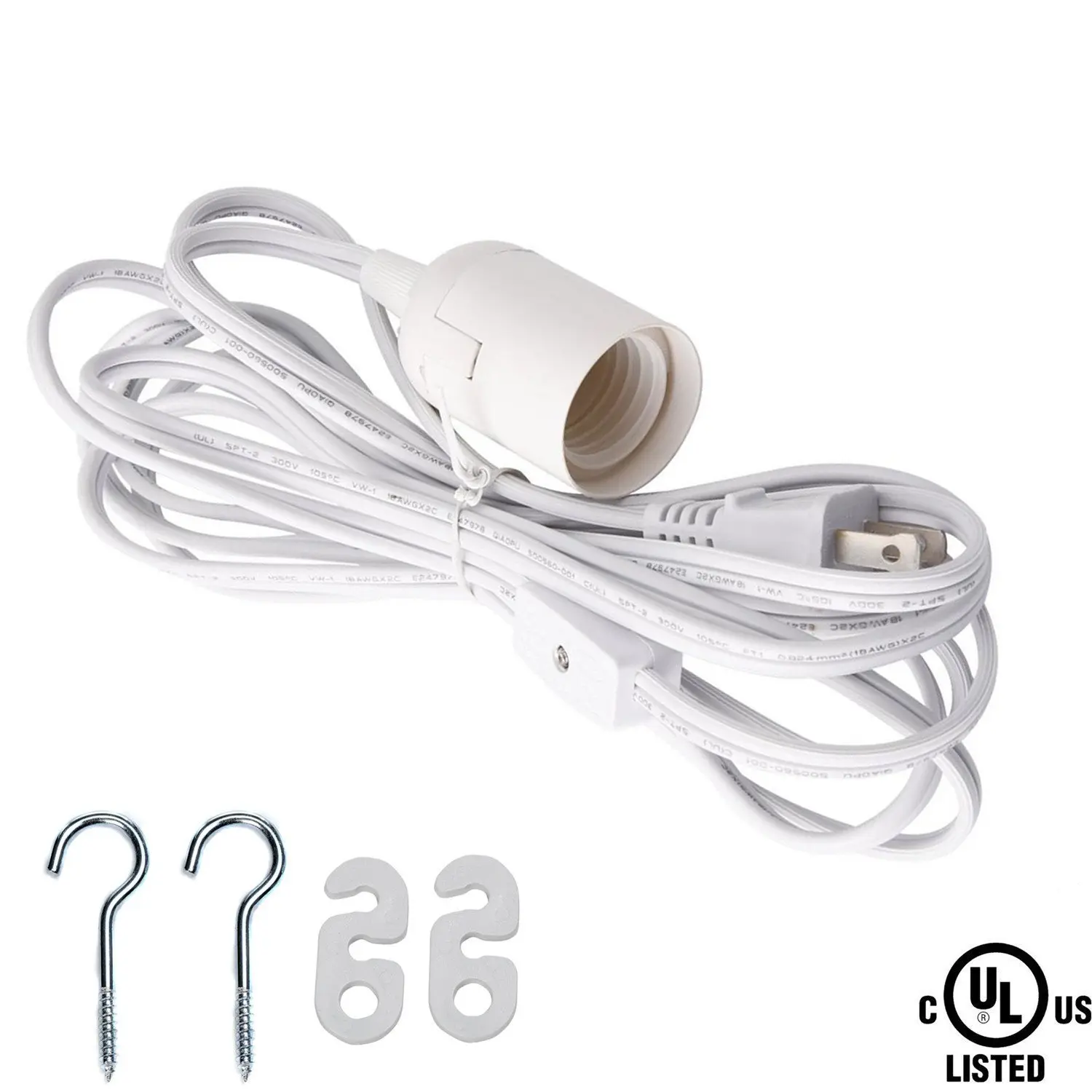 YI LIGHTING 12ft E26/E27 Lamp Socket Extension Cord For Hanging Pendant Lantern Light with On/Off Switch YI LIGHTING 12ft E26/E27 Lamp Socket Extension Cord For Hanging Pendant Lantern Light with On/Off Switch