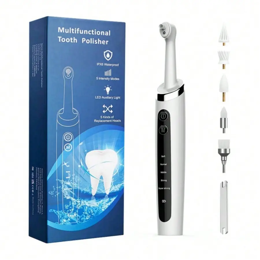 Popular New IPX6 Waterproof Tooth Sander Polishing Beauty Instrument Portable Household Electric Tooth Scrubber