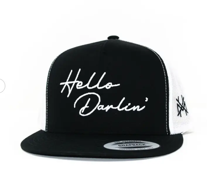 Hello Darlin' Embroidered Trucker Hat