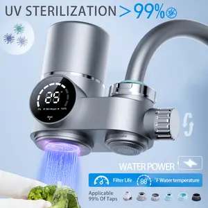 LOSPHEPU Faucet Mount Water Filter with LED Display - 99% Filtration 2.0 Filter Element Removes Impurities Fits Standard Taps Includes 1 Filter