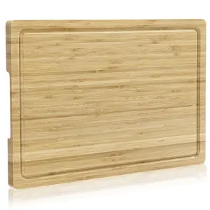 【GARVEE】Extra Large Bamboo Wood Cutting Board for Kitchen with Juice Groove, Reversible Charcuterie Board Ideal for Meat, Vegetables, and Cheese, Available in 20x24 Inch and 18x12 Inch Sizes