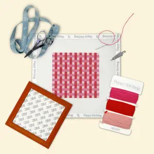 Happy Stitching -Slow Burn Needlepoint Coaster Kit - Self Finishing Needlepoint Kit - Summer Crafts For Women - DIY Coaster Supplies