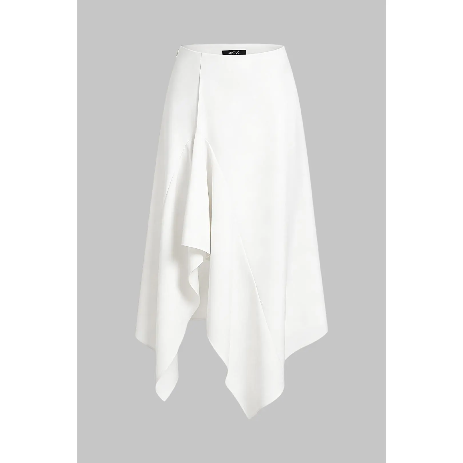 Asymmetrical Hem High Waist Skirt
