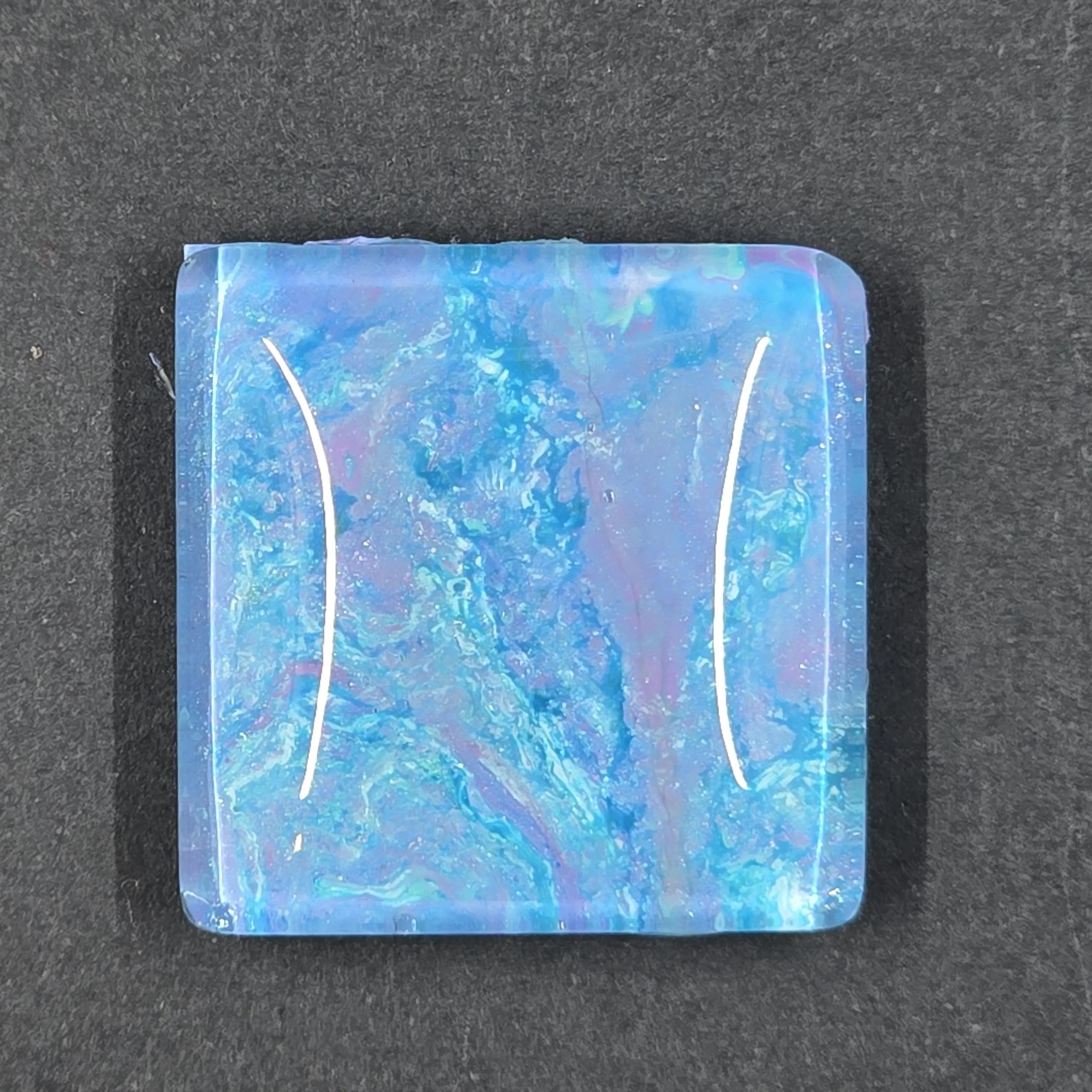 Hand Painted Square Glass Refrigerator Magnet, 1in-1.5in Colorful Magnetic Item for Unique Home Decor