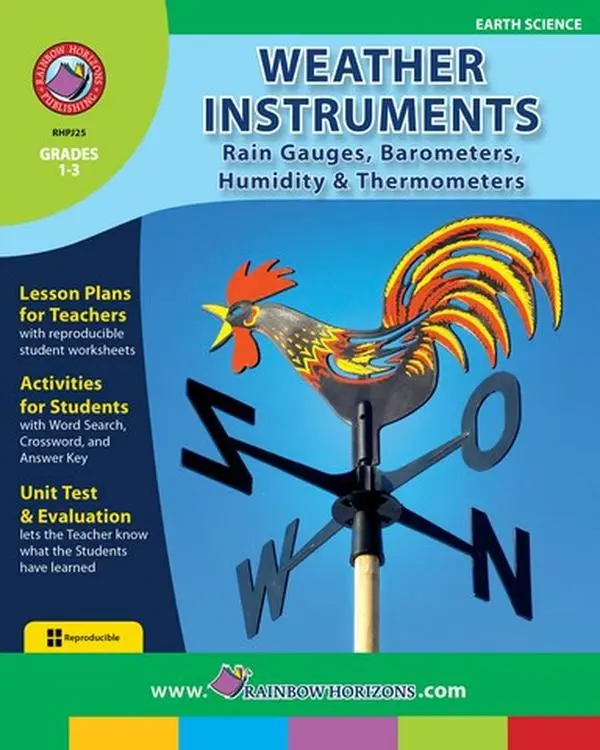 Rainbow Horizons JSLA25 Weather Instruments Rain Gauges- Barometers- Humidity & Thermometers - Grade 1 to 3