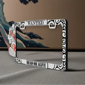 Marco de matrícula personalizado en estilo anime y cómic, hecho a su gusto. Convierte cualquier imagen en tu marca personal o en un recuerdo familiar único para tu coche