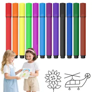 Markers, 12 Count 12 Vibrant Colors, Low Odor, Easy Erase Whiteboard Markers for Classroom, Office, Home, Teachers, Kids, Creative Projects, Back to School Supplies Portable Drawing outdoorfun