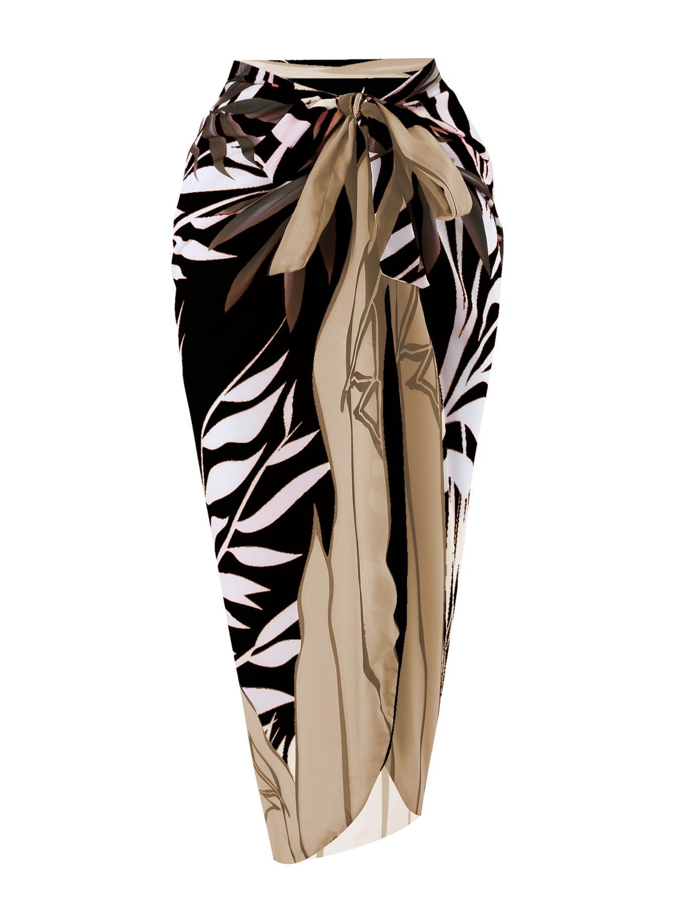 New European/American two-piece bikini swimsuit for women — sexy design with soft padding; three-piece set including a beach skirt, ideal for hot springs vacations.