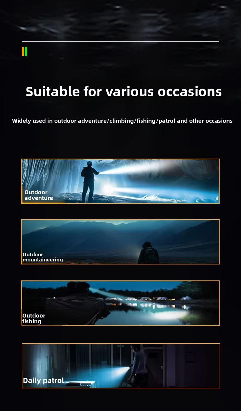 LED Flashlight,Digital display of power, Rechargeable，Zoomable, hurricanes Rechargeable LED battery powered, with 5 lighting modes summervibes