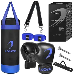 Punching Bag for Kids Boxing Set - Suitable for Kids 3-8 Years of Age - Boxing Gloves & Hand Wraps Included - Youth Children Boxing MMA Kickboxing Muay Thai Karate Punching Bag