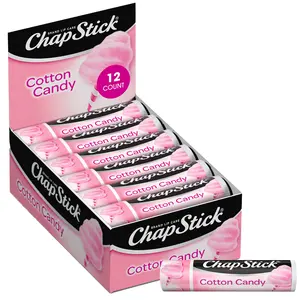ChapStick Lip Balm, Cotton Candy Lip Moisturizer, Fun & Yummy, 12 Tubes