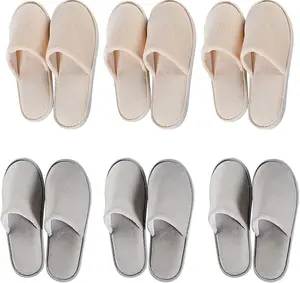 6-10 Pairs Spa Slippers, Non Slip Disposable Slippers For Guest, Washable Reusable, Which Can Be Used As Women Men, House, Indoor, Bathroom, Bedroom, Hotel, Bride Slippers