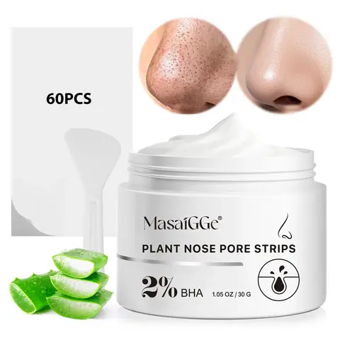 MasaiGGe Blackhead Removal Nose Mask 30g Can be applied locally to chin and forehead to improve closed comedones and blackheads White clay mask for deep cleansing Gentle and non-irritating Skin Care Nose Strips