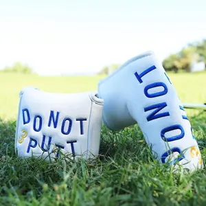 Golf Club Head Cover, 2 Counts Funny Mallet Putter Cover, Embroidered Headcovers Fits Most Putters, Golf Accessories for Men Golfers Dad Boyfriend Husband